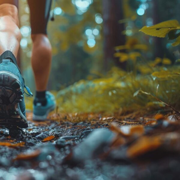 running in forest