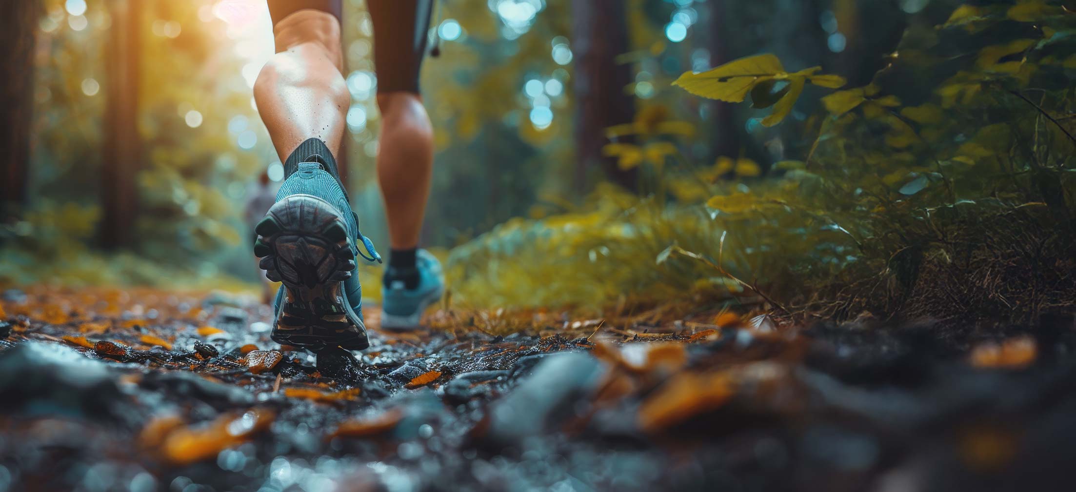 running in forest